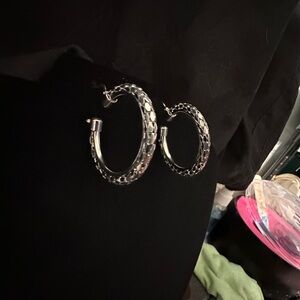 New DSMK stainless steel hoop earing with hinge closure